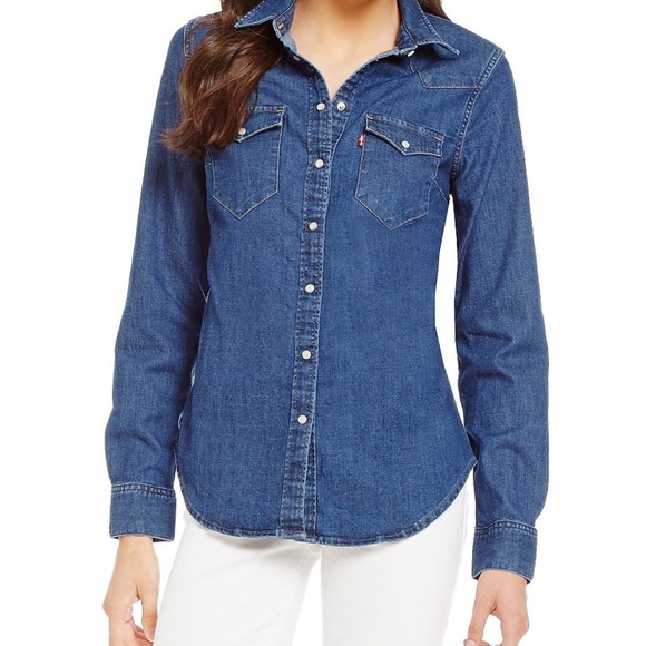levi's women's tailored classic western shirt